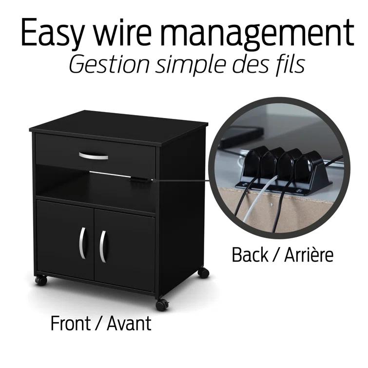 Axess 29.13'' H x 23'' W 1 Printer Stand with Wheels
