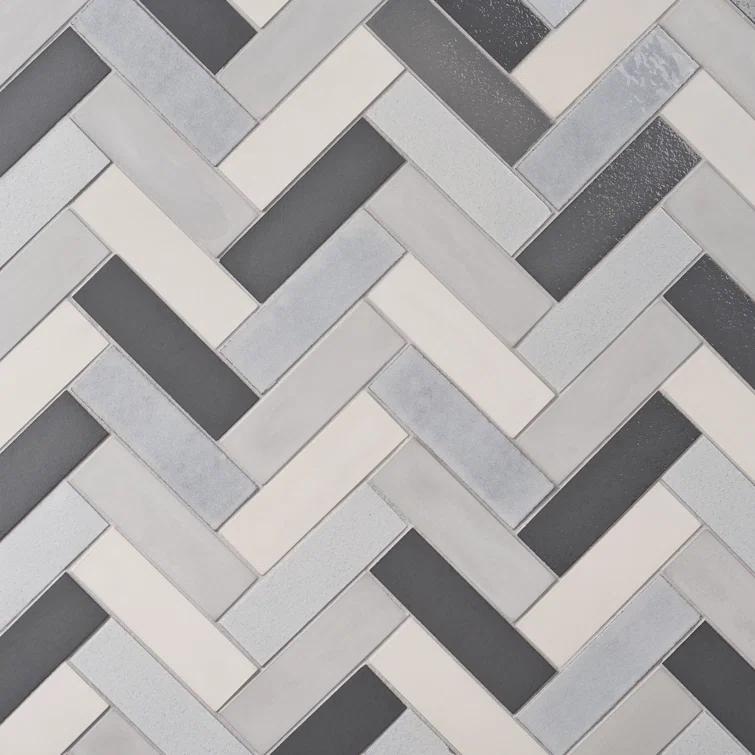 Groovy Blend 2" x 8" Glossy Lava Stone Subway Wall Tile (3.88 Sq. Ft. / Case)