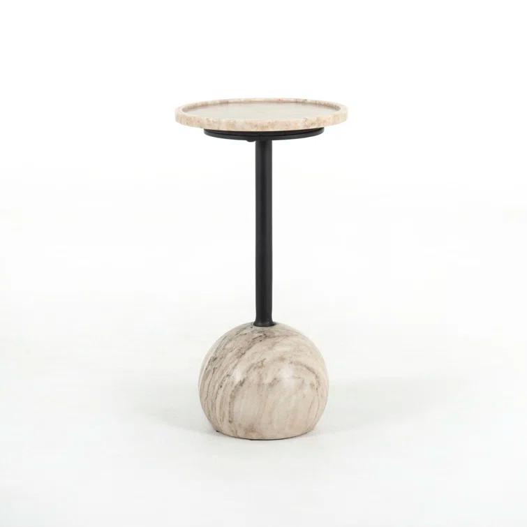 Nicholas Side Table - Antique White Marble