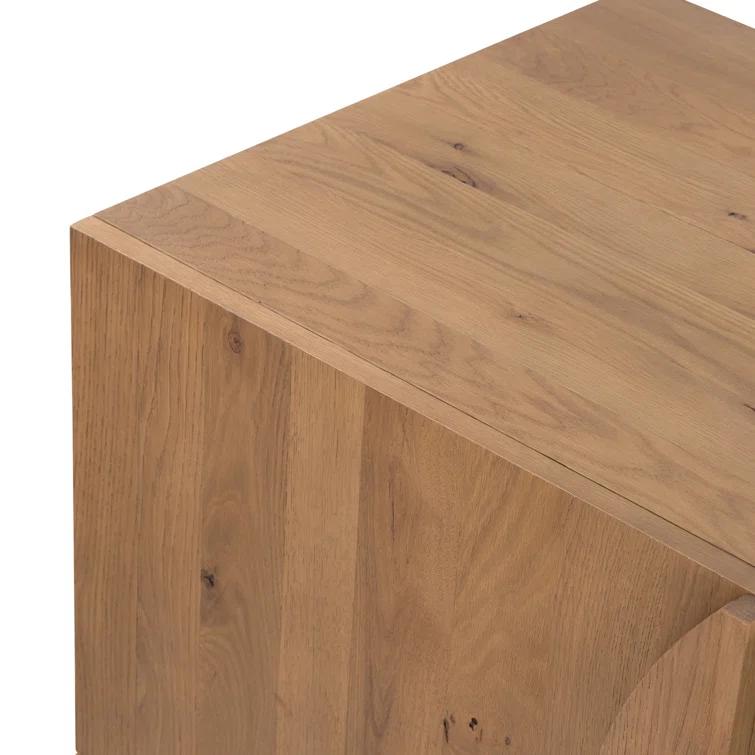 Contemporary Modern Home Office Desk in Warm Grey-Brown Oak Veneer