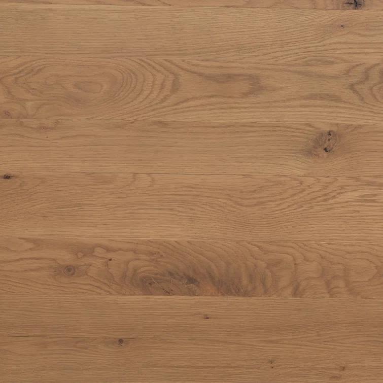 Contemporary Modern Home Office Desk in Warm Grey-Brown Oak Veneer