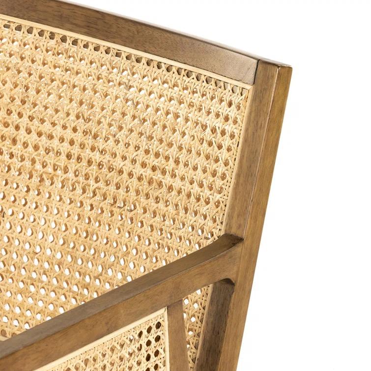 Lisbon Cane Swivel Desk Armchair