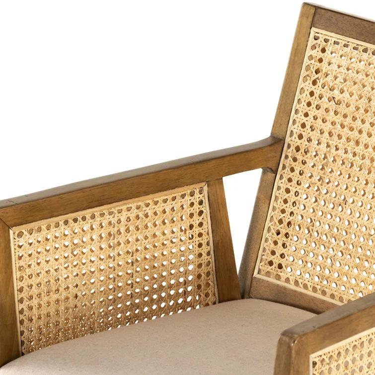 Lisbon Cane Swivel Desk Armchair