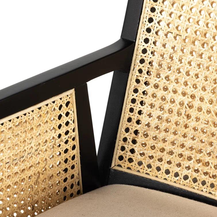 Lisbon Cane Swivel Desk Armchair
