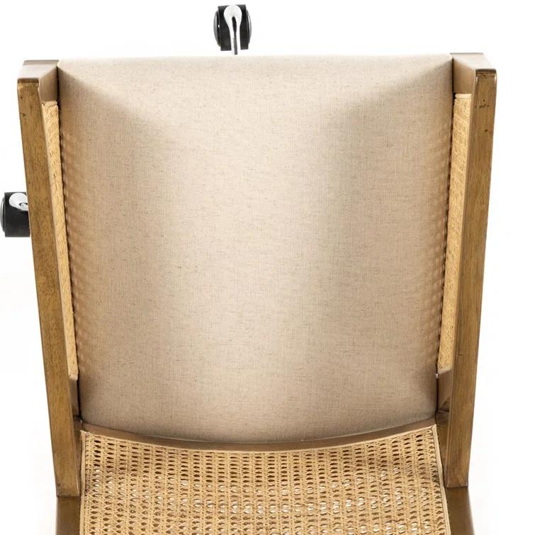 Lisbon Cane Swivel Desk Armchair