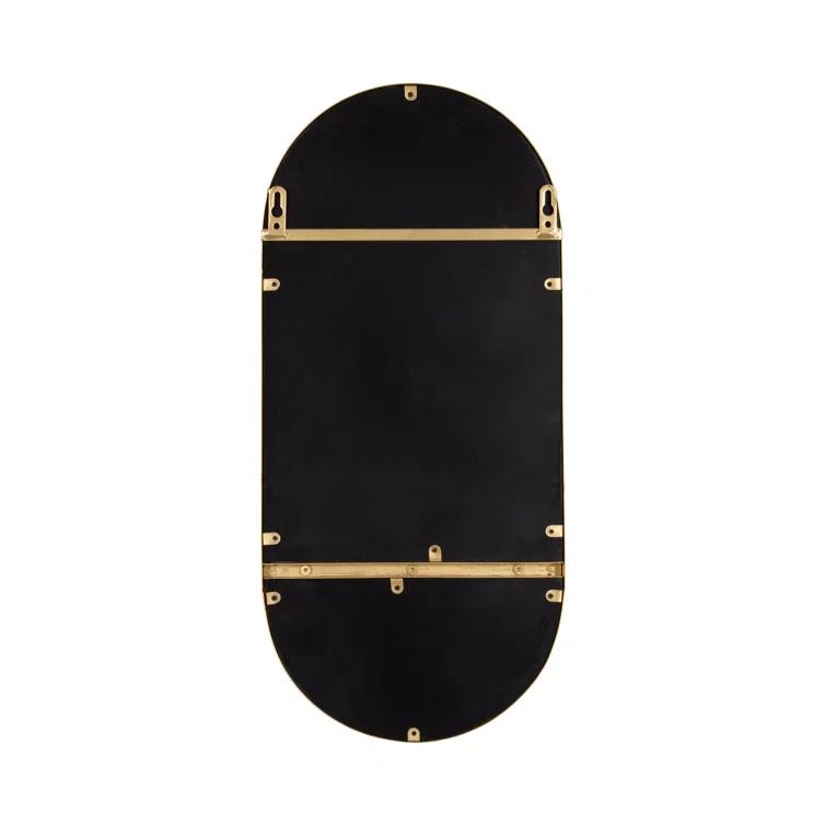 Lumi Metal Flat Mirror with Shelves