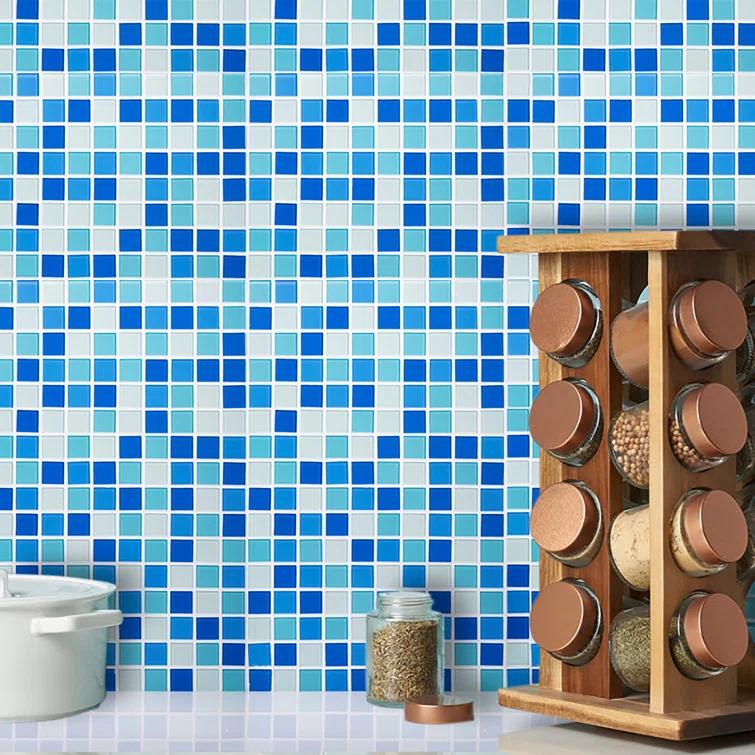 WS Tiles® 1" x 1" Straight Edge Glass Mosaic Tile