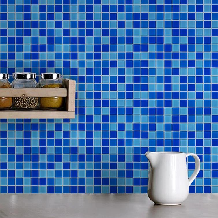 WS Tiles® 1" x 1" Straight Edge Glass Mosaic Tile