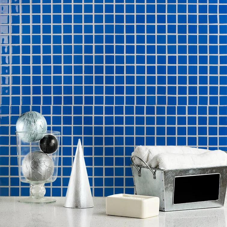 WS Tiles® 1" x 1" Straight Edge Glass Mosaic Tile
