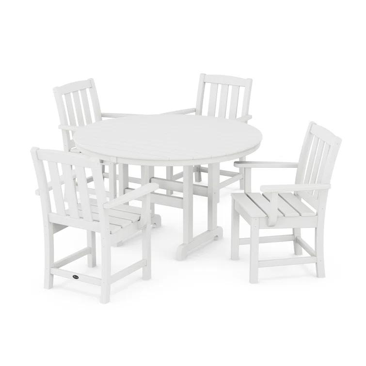 Traditional Garden 5-Piece Round Farmhouse Dining Set