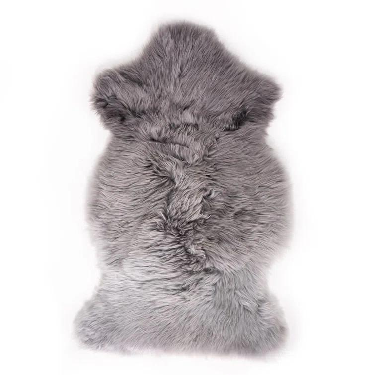 Vale Ombre Sheepskin Throw - Gray