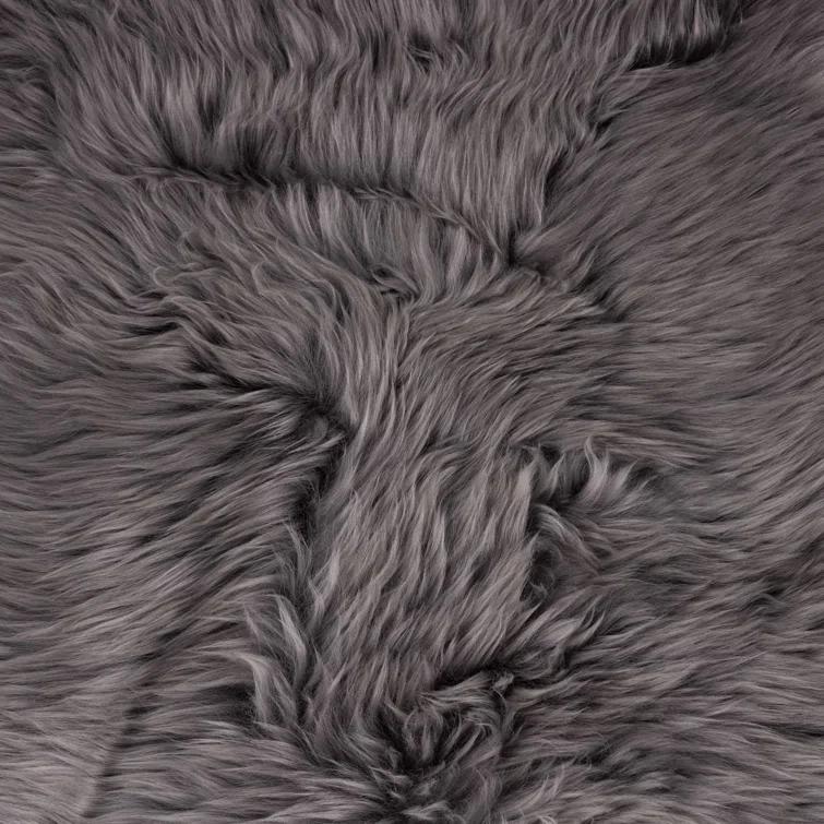Vale Ombre Sheepskin Throw - Gray
