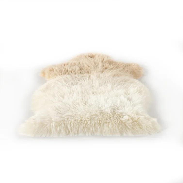 Vale Ombre Sheepskin Throw - Beige
