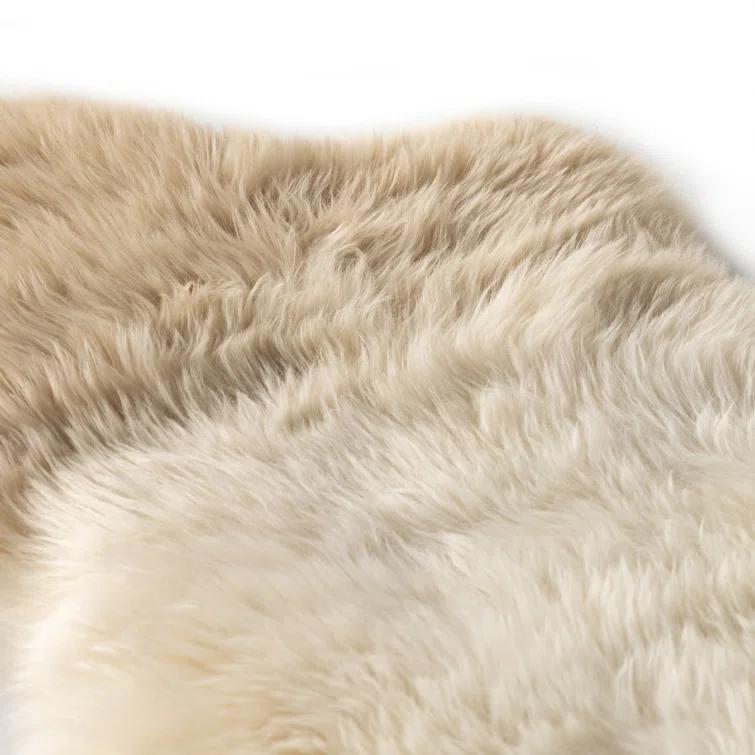 Vale Ombre Sheepskin Throw - Beige