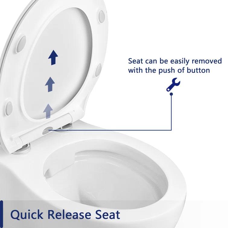 Liberty 1.6 GPF Elongated Wall Hung Toilets (Seat Included)