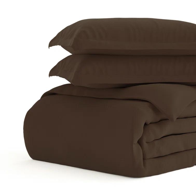 Duvet Cover Set Super Soft Microfiber Bedding in Solid Colors