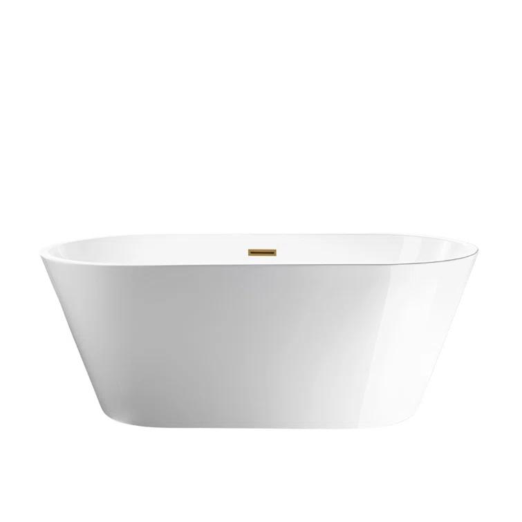 54'' x 29'' Freestanding Soaking Acrylic Bathtub