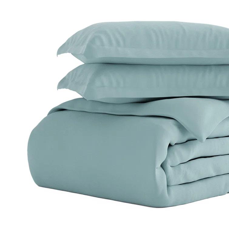 Duvet Cover Set Super Soft Microfiber Bedding in Solid Colors
