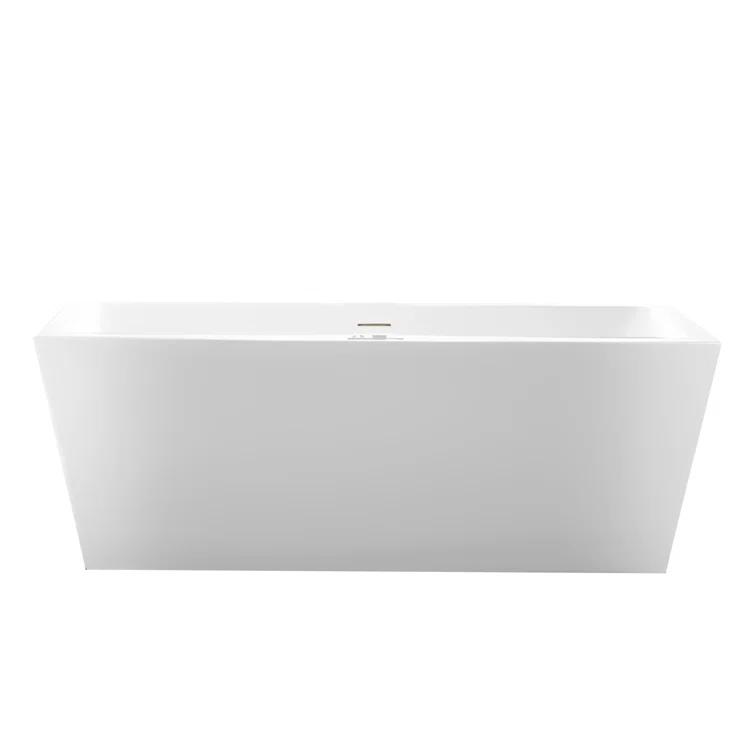 Elena 59" x 30" Freestanding Soaking Acrylic Bathtub