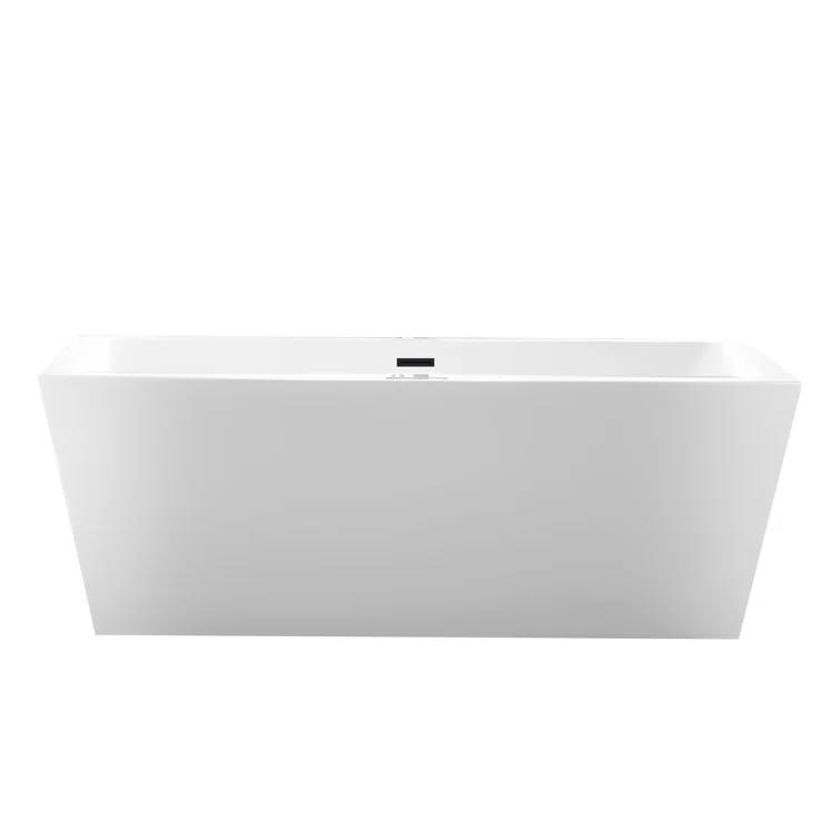 Elena 59" x 30" Freestanding Soaking Acrylic Bathtub