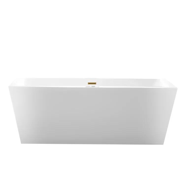 Elena 59" x 30" Freestanding Soaking Acrylic Bathtub