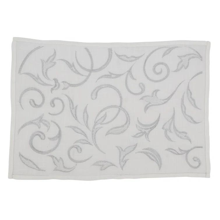 Saro Zensi Collection Polyester No Pattern Rectangle Placemat (Set of 4)
