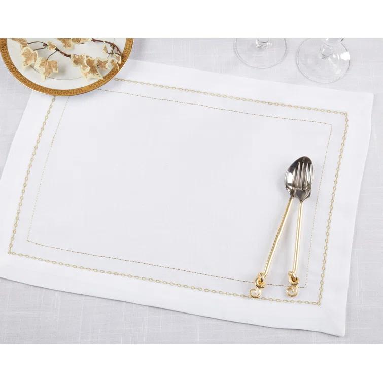Polyester No Pattern Rectangle Placemat (Set of 4)