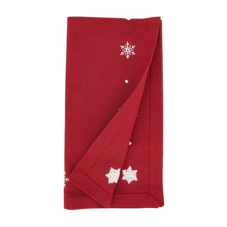 Saro Zuzanna Collection 100% Cotton No Pattern Square Napkin (Set of 4)