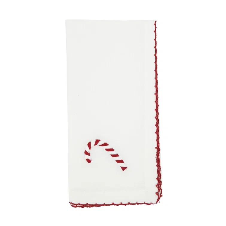 Winter Wonderland Whip Stitch Candy Cane Napkin (Set Of 4) (Set of 4)