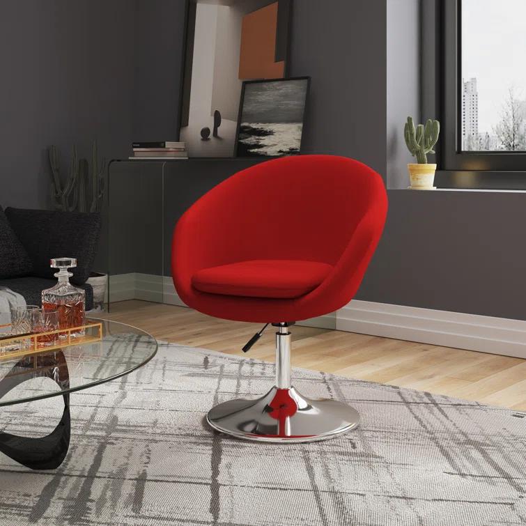 Ivy Bronx Sior Upholstered Swivel Barrel Chair
