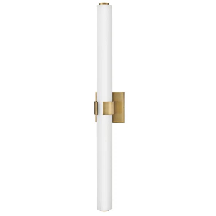 Aiden Integrated LED Bath Vanity Bar w/ Etched White Glass