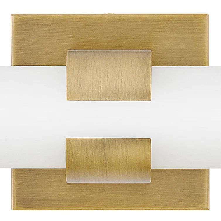 Aiden Integrated LED Bath Vanity Bar w/ Etched White Glass