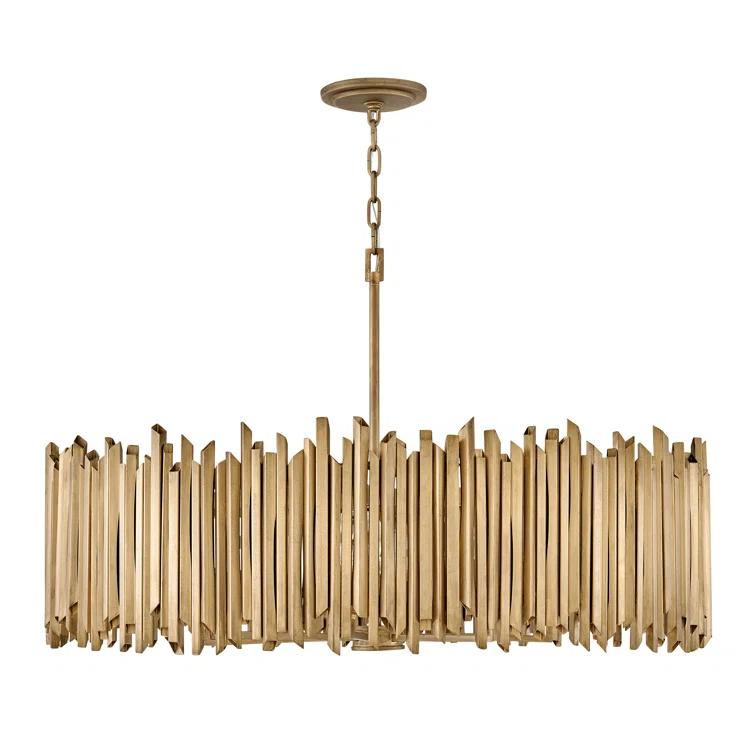 Roca 8-Light Adjustable Hand-Painted Drum Chandelier by Lisa McDennon