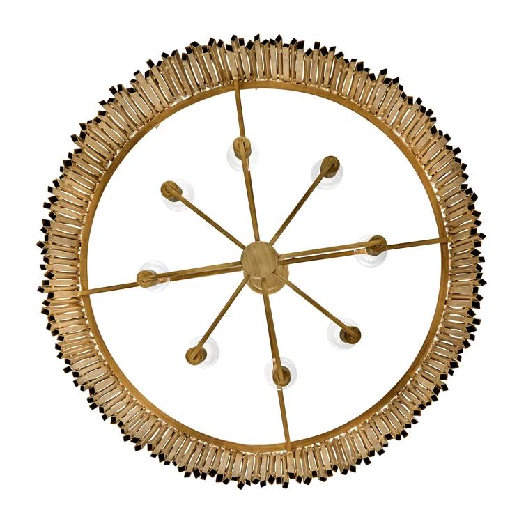 Roca 8-Light Adjustable Hand-Painted Drum Chandelier by Lisa McDennon