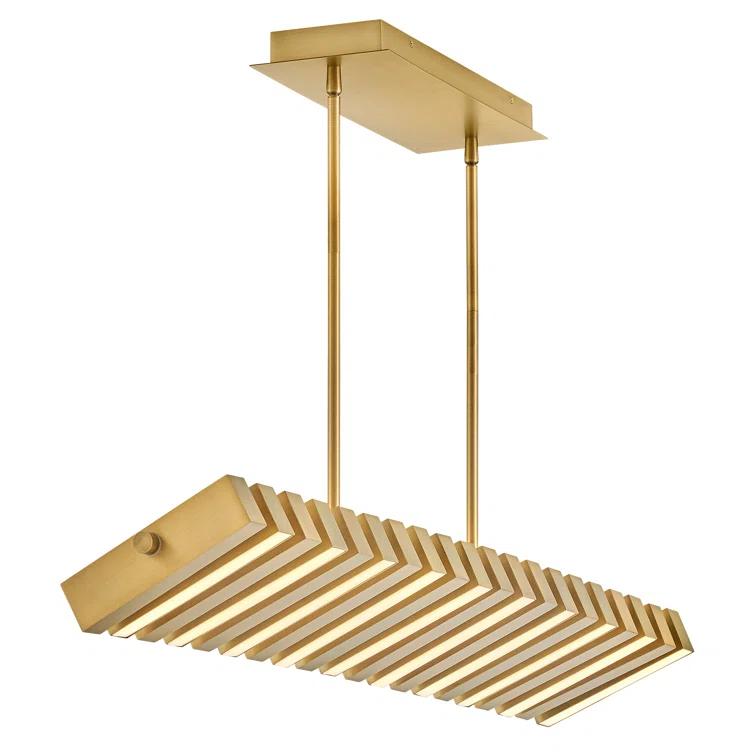 Dimmable LED Kitchen Island Square / Rectangle Chandelier