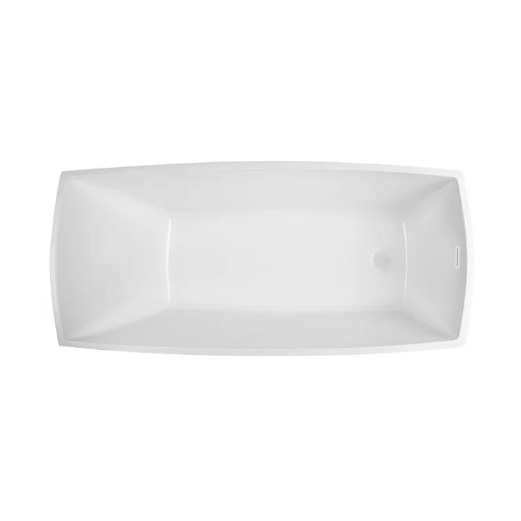 Vanity Art 67" X 31" Acrylic Freestanding Bathtub