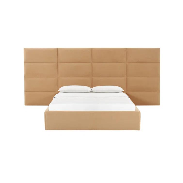TOV Furniture Eliana Velvet Bed with Wings