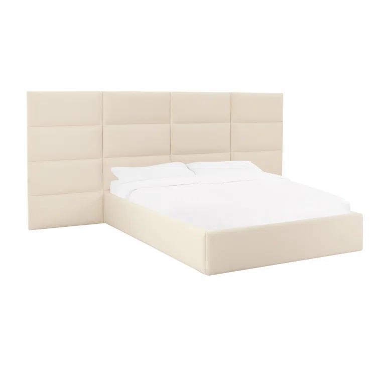 TOV Furniture Eliana Velvet Bed with Wings