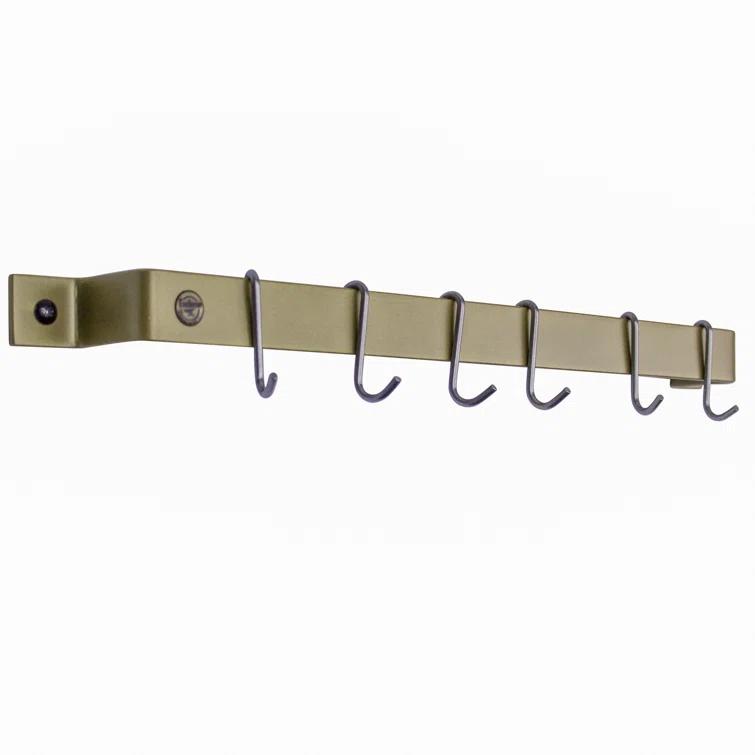 Enclume Handcrafted Easy Mount Wall Rack with 6 Hooks
