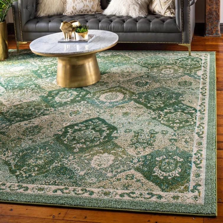 Kalf Abstract Green/Gray Rug