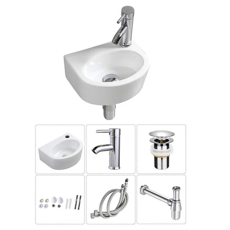 BTERAZ B085NFCP38 BTERAZ 9.25'' White Ceramic Oval Bathroom Sink