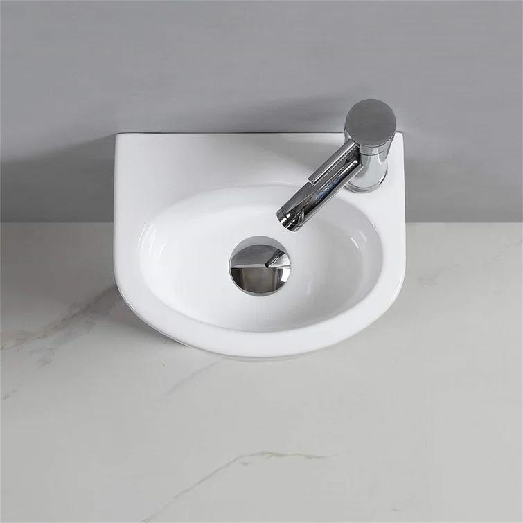 BTERAZ B085NFCP38 BTERAZ 9.25'' White Ceramic Oval Bathroom Sink