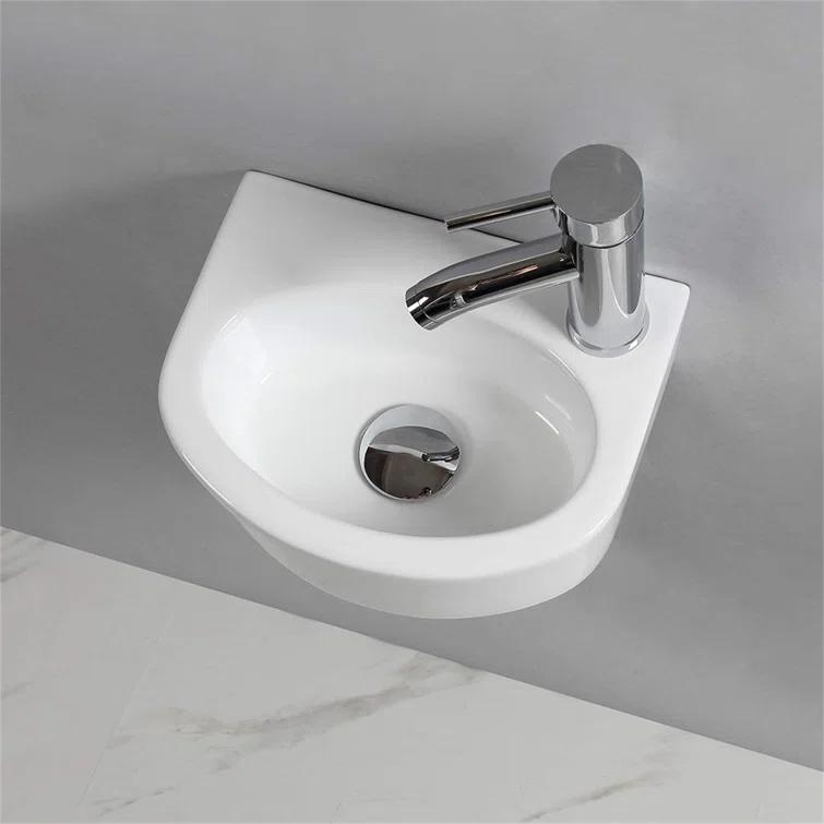 BTERAZ B085NFCP38 BTERAZ 9.25'' White Ceramic Oval Bathroom Sink