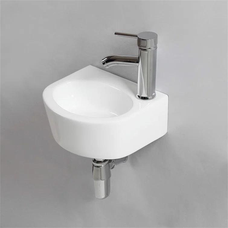 BTERAZ B085NFCP38 BTERAZ 9.25'' White Ceramic Oval Bathroom Sink