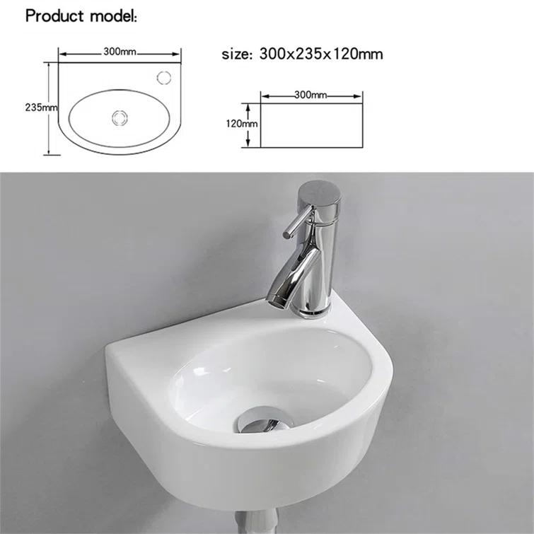 BTERAZ B085NFCP38 BTERAZ 9.25'' White Ceramic Oval Bathroom Sink