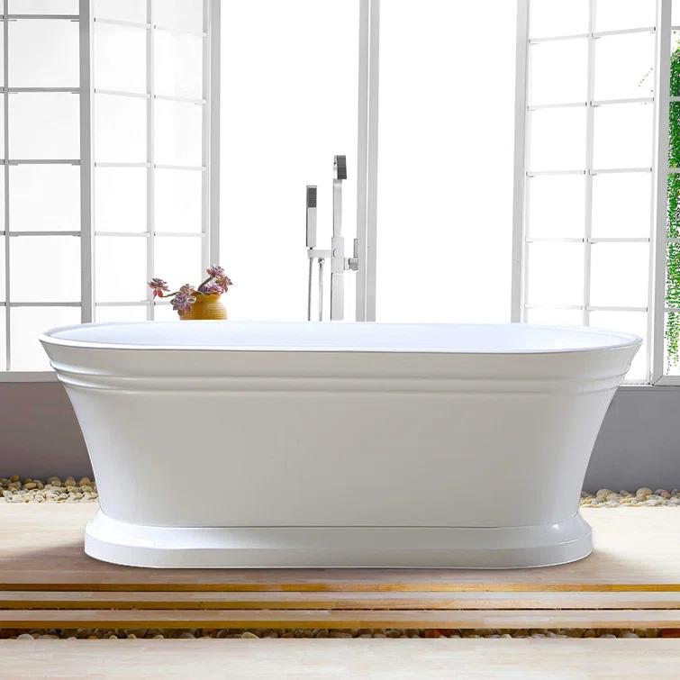 Athena 67" x 31" Freestanding Soaking Acrylic Bathtub