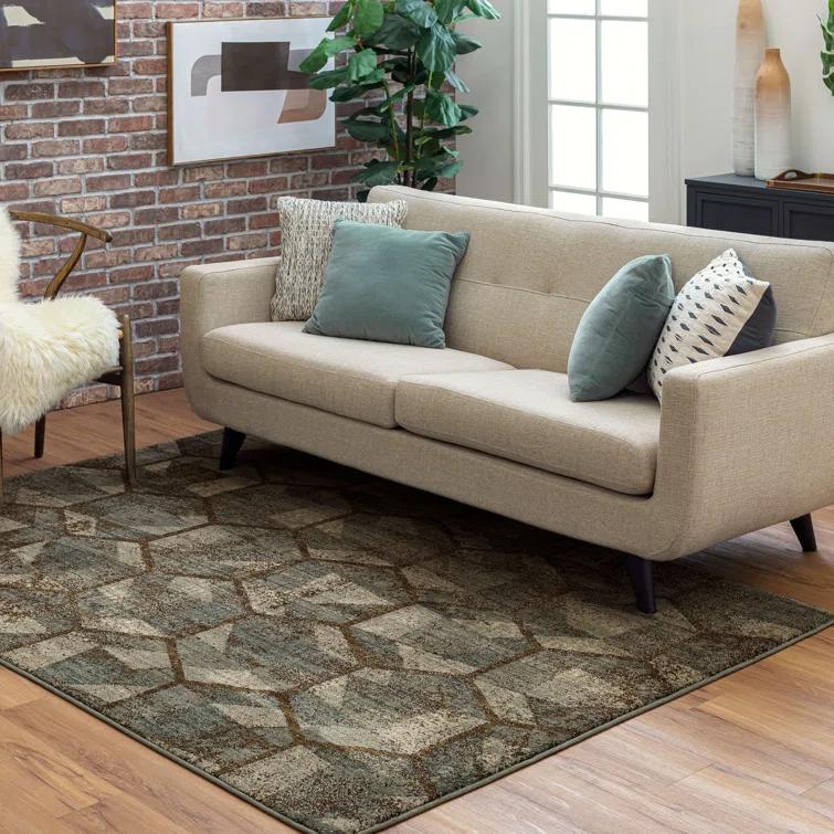 Scott Living Geometric Collage Gray 8' X 11' Area Rug
