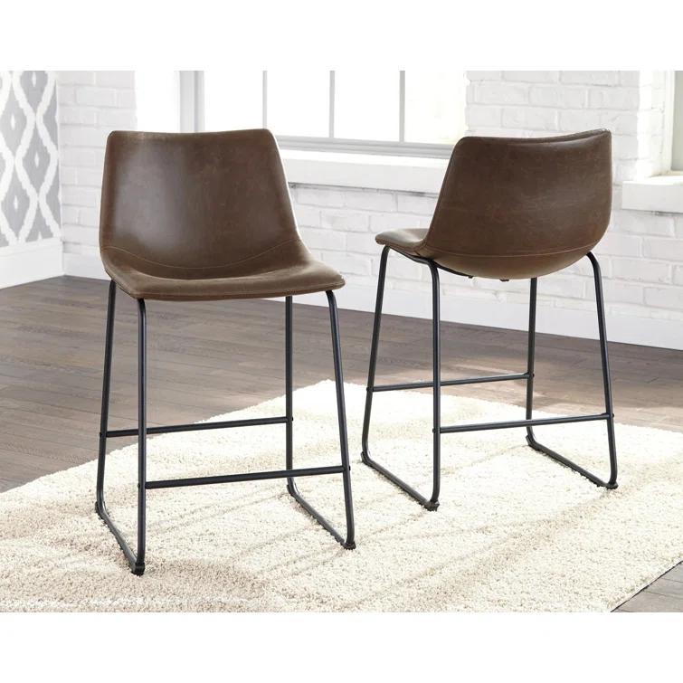 Hokku Designs Mayeu Upholstered Counter Stool (Set of 2)