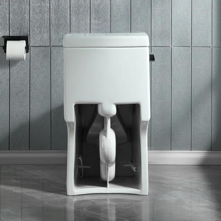 ABRUZZO 1.28 GPF Elongated Comfort Height One-Piece Toilet Floor Mounted (Seat Included), White