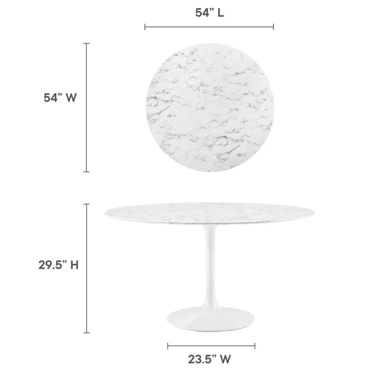 Modway Modway Lippa Oval Artificial Marble Dining Table